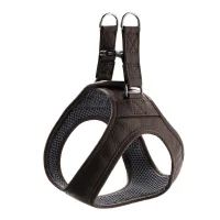 Hunter Hilo læder hundesele S brun hals 43-48 cm - blød komfort til hverdagen