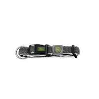 Hunter hunde halsbånd Hilo Antracit L-XL - justerbart hundehalsbånd (40-60 cm, B 3,2 cm)