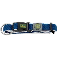 Hunter hunde halsbånd Hilo Blå XL - justerbart hundehalsbånd (45-70 cm, B 3,8 cm)