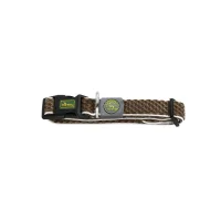 Hunter hunde halsbånd Hilo Brun M-L - justerbart hundehalsbånd (33-50 cm, B 2,5 cm)