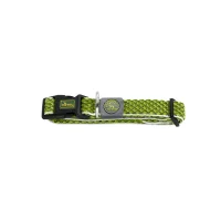 Hunter hunde halsbånd Hilo Lime M-L - justerbart hundehalsbånd (33-50 cm, B 2,5 cm)