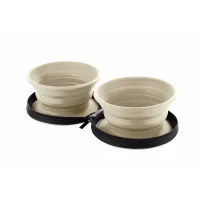 Hunter List silikone rejseskål med taske 750 ml beige