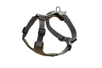 Hunter Mixed Aalborg læder hundesele XS-S grøn/grå hals 40-50 cm - komfort og kvalitet