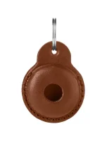 Hunter Viborg AirTag-holder Cognac - Elegant læderbeskyttelse til sikker sporing