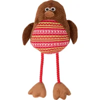 Jule Robin Fugl med pivelyd - sjov bamse til hunde