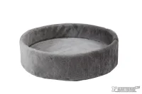 Kattens no 1 Rund hylde med kant med plys 2 sider Ø 56 cm Grå
