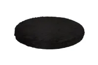 Kattens no 1 rund hylde med plys 1 side Ø 50 cm Sort