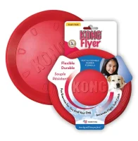 KONG Flyer Large - slidstærk frisbee i naturgummi til hvalpe