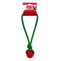 KONG Holiday Jaxx Brights Tug Ball Mix M - hundelegetøj 30,5 x 13 x 6,5 cm