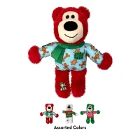 KONG Holiday Wild Knots Bear Mix M/L - jule hundelegetøj