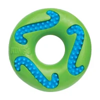 KONG Hundelegetøj Squeezz Goomz Ring Grøn L 14 cm - pivelegetøj i ringform