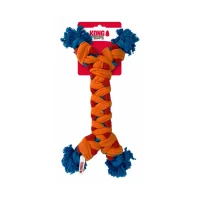 KONG Rope Rally Bone 38 x 16 x 3 cm - reblegetøj med fleece