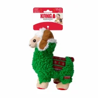KONG Sherps Llama (M) - blød plys-lama-legetøj til hunde med pivelyd og slidstærk konstruktion.