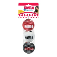 KONG Signature Sport Bolde M 3 stk 6 cm - slidstærke hundebolde