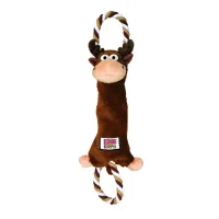 KONG Tugger Knots Moose Brun L 48 cm - reb og bamse i et