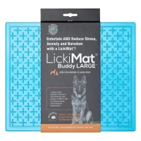 LickiMat Buddy Stor 26 x 26 cm Turkis - slowfeeder til hunde