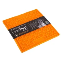 LickiMat Slikkemåtte 20 x 20 cm Orange - aktiveringsmåtte til hunde