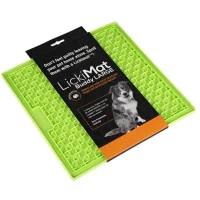 LickiMat Slikkemåtte 28 x 28 cm Grøn - aktiveringsmåtte til hunde