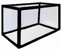 MiniZoo sort aluminiums akvarie 85 liter.