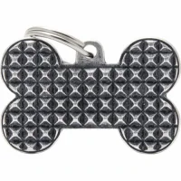 My Family Bronx Studs Ben stor hundetegn grå sort