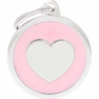 My Family Hundetegn Klassisk Cirkel med Hjerte Pink