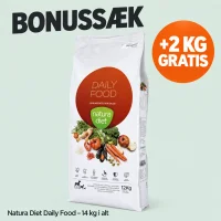Natura Diet Daily Hundefoder 14 kg - Bonus 2 kg ekstra gratis