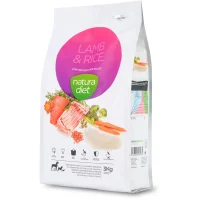 Natura Diet Lam og Ris Hundefoder 3 kg - Sundt og nærende til små og mellemstore hunde