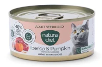 Natura Diet Vådfoder Cat Adult Sterilised Iberico and Pumpkin 85 g
