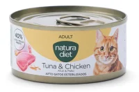 Natura Diet Vådfoder Cat Adult Tuna and Chicken 85 g