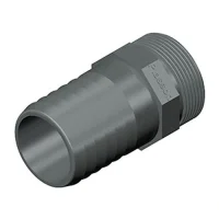 Pvc slangestuds 20 mm med gevind 1/2 tomme