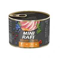 Rafi Mini vådhundefoder andekød 185 g - naturligt fuldfoder til hunde