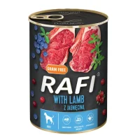 Rafi vådfoder lammekød med blåbær og tranebær 400 g