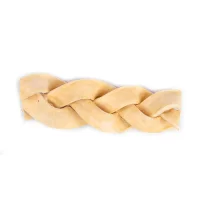 Snackit Flettet Oksehud 15 cm i folie - Naturligt tyggeben til hunde