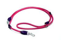 Timely rundsyet dressurline Pink kalveskind 12 mm (krom med glimmer)