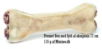 Treattime Presset Ben med fyld af oksepenis 17 cm 115 g - tyggeben til hunde