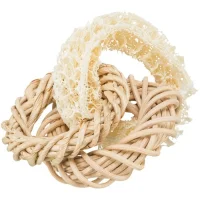 Trixie Loofah ring m. rattan og majsblad ring.