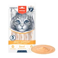 Wanpy Kat Funktionel Cremet Slikbar Godbid Ledstøtte oksekød & Kylling 70 g (5x14g)