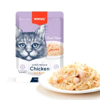 Wanpy Katte vådfoder Kylling og Krabbe 85 g pose