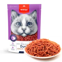 Wanpy Soft Duck Jerky Strips kattegodbidder 80 g