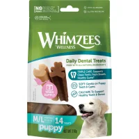 Whimzees Puppy Tyggeben M/L - Bløde tyggeben til store hvalpe