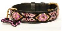 Zinj Ombima halsbånd X-Large Pink - håndlavet hundehalsbånd