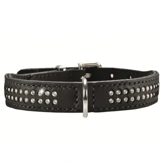Hunter-Diamond-and-Rocky-Petit-laederhvalpehalsbaand---elegant-stil-og-bloedt-komfortlaeder